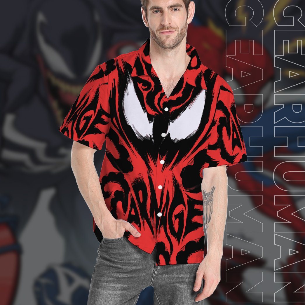 Gearhuman 3D Marvel Spider Man Venom Short Sleeve Shirt GC05116 Short Sleeve Shirt 