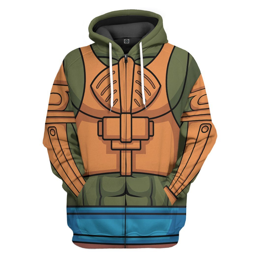 Gearhuman 3D Master Of The Universe Man At Arms Custom Tshirt Hoodie Apparel GW21014 3D Apparel Zip Hoodie S 