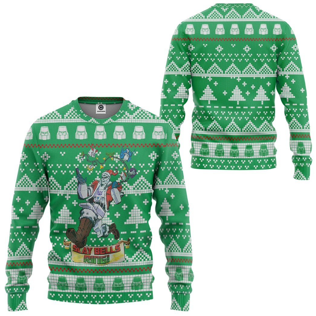 Gearhuman 3D Megatron Ugly Christmas Sweater Custom Tshirt Hoodie Apparel GV30101 3D Apparel 