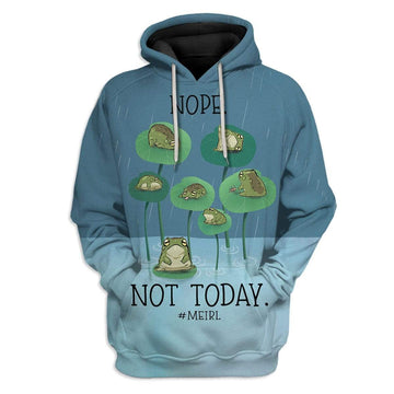 Gearhumans 3D Meirl Not Today Lazy Pepe Custom T-Shirts Hoodies Apparel