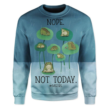 Gearhumans 3D Meirl Not Today Lazy Pepe Custom T-Shirts Hoodies Apparel