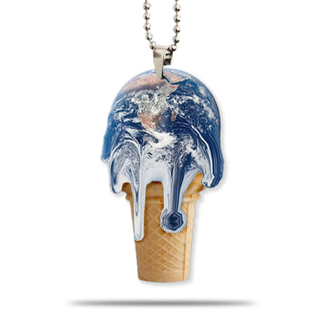 Gearhuman 3D Melting Earth Ice Cream Car Hanging