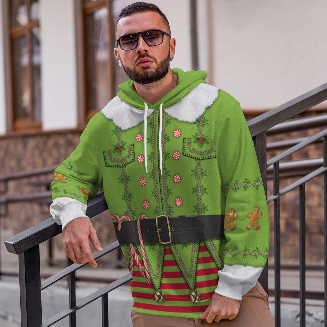 Gearhumans 3D Mens Ugly Christmas Elf Custom Tshirt Hoodie Apparel