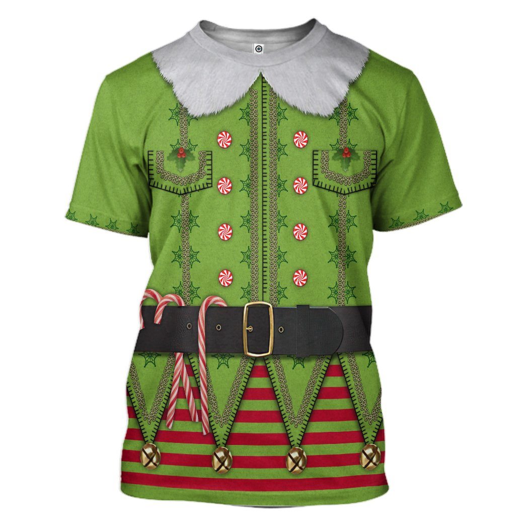 Gearhuman 3D Mens Ugly Christmas Elf Custom Tshirt Hoodie Apparel GJ07102 3D Apparel T-Shirt S 