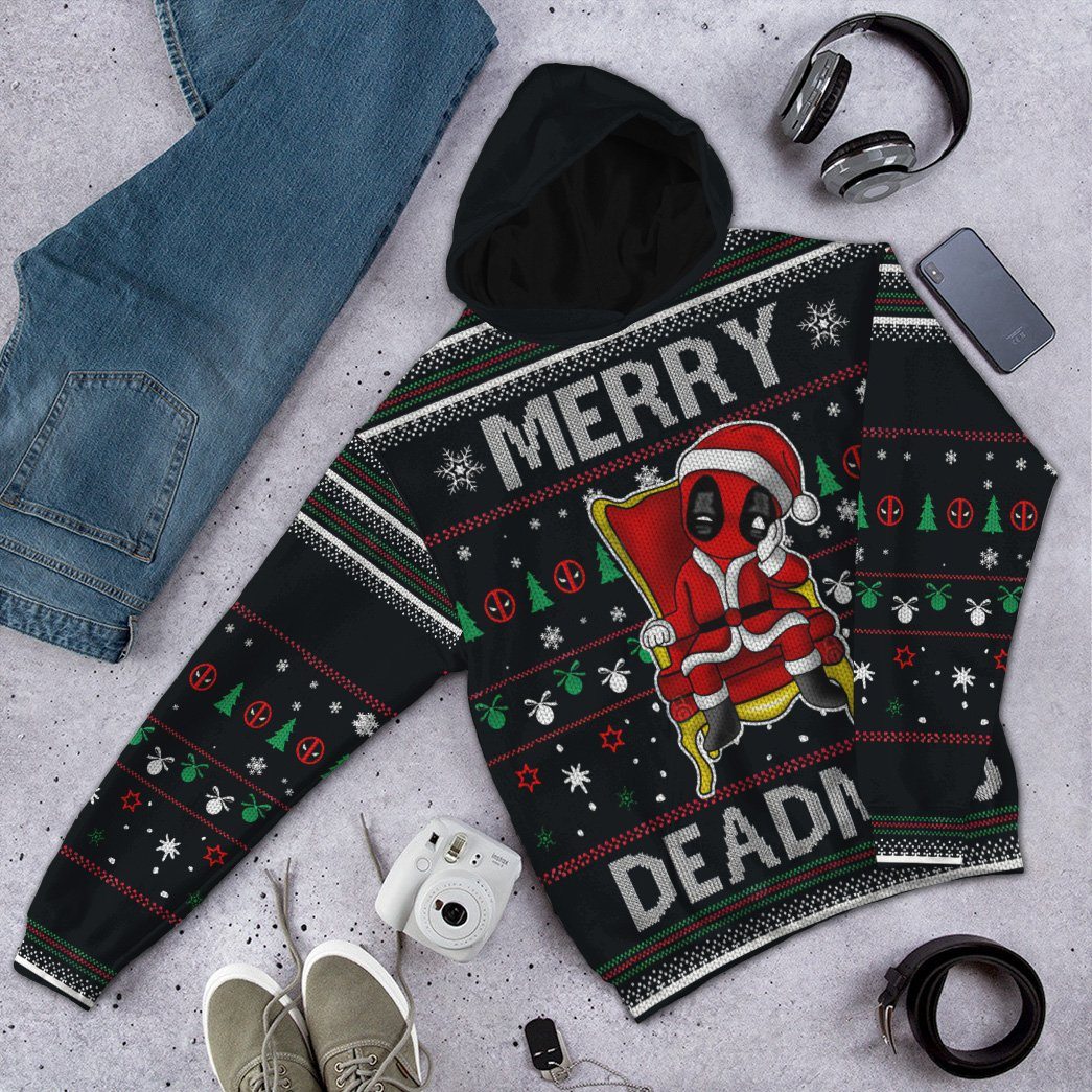 Gearhuman 3D Merry Deadmas Custom Hoodie Apparel GW06109 3D Apparel 