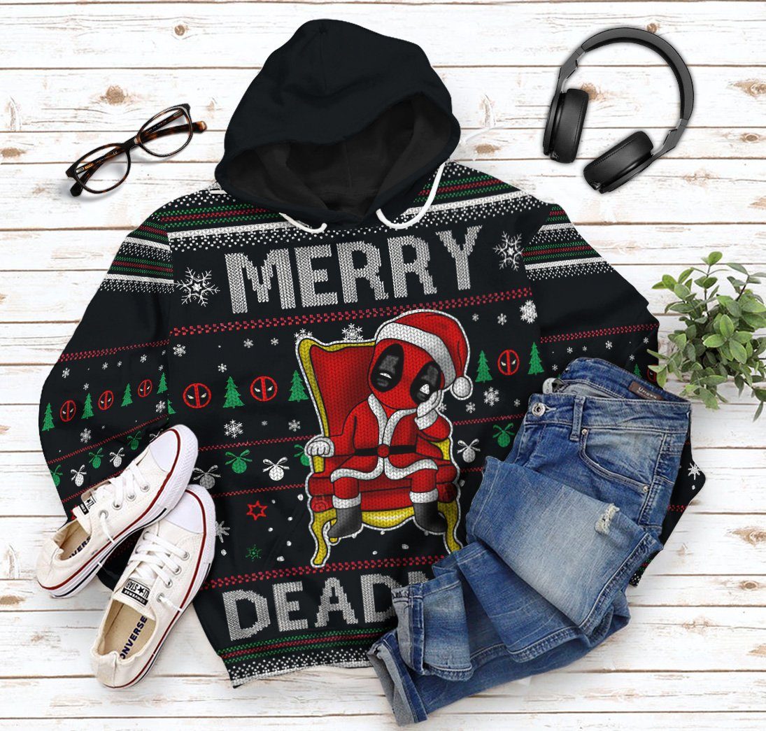 Gearhuman 3D Merry Deadmas Custom Hoodie Apparel GW06109 3D Apparel 