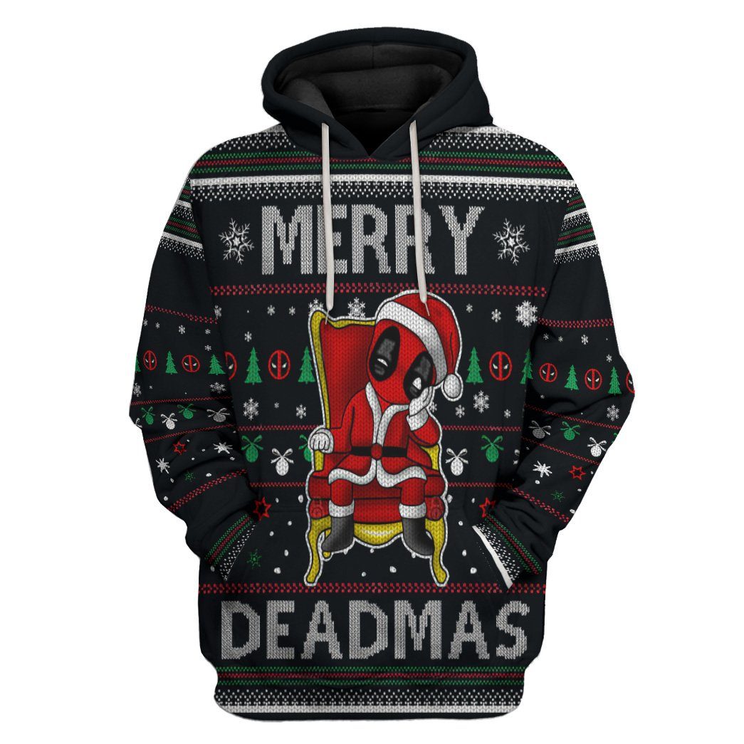 Gearhuman 3D Merry Deadmas Custom Hoodie Apparel GW06109 3D Apparel Hoodie S 