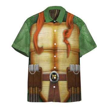 Gearhumans 3D Michelangelo TMNT Mike Mikey Cosplay Custom Short Sleeve Shirt