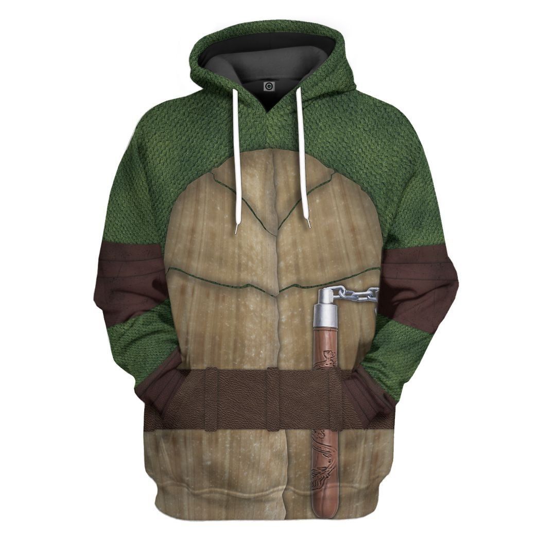 Gearhuman 3D Michelangelo TMNT Mike Mikey Cosplay Custom Tshirt Hoodie Apparel CV30116 3D Apparel 