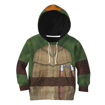 Gearhumans 3D Michelangelo TMNT Mike Mikey Cosplay Custom Tshirt Hoodie Apparel Kids