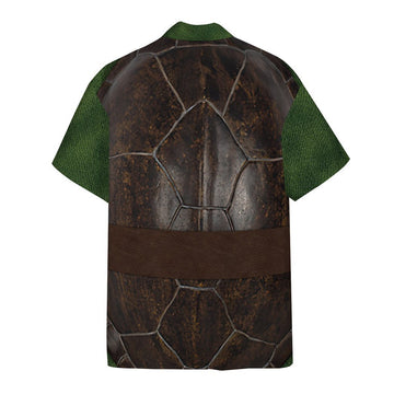 Gearhumans 3D Michelangelo TMNT Mike Mikey Custom Short Sleeve Shirt