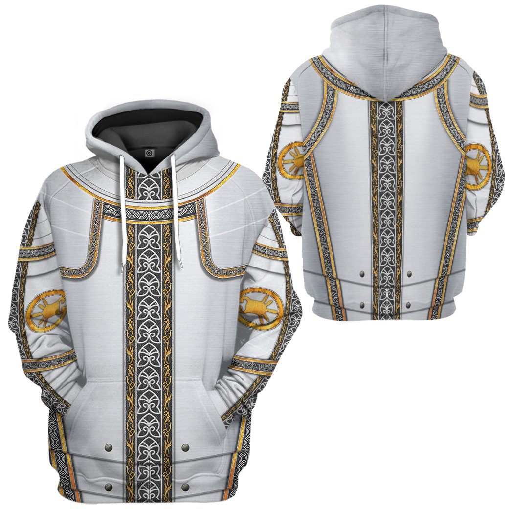 Gearhuman 3D Middle Ages Knight Armour Custom Hoodie Apparel GW200813 3D Custom Fleece Hoodies 