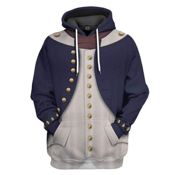 Gearhuman 3D Midshipman 1806 Napoleonic Wars British Navy Custom Hoodie Apparel GV13087 3D Custom Fleece Hoodies Hoodie S 