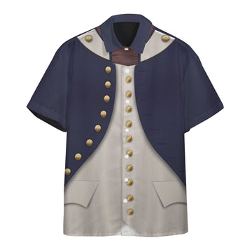 Gearhumans 3D Midshipman 1806 Napoleonic Wars British Navy Custom Short Sleeve Shirt