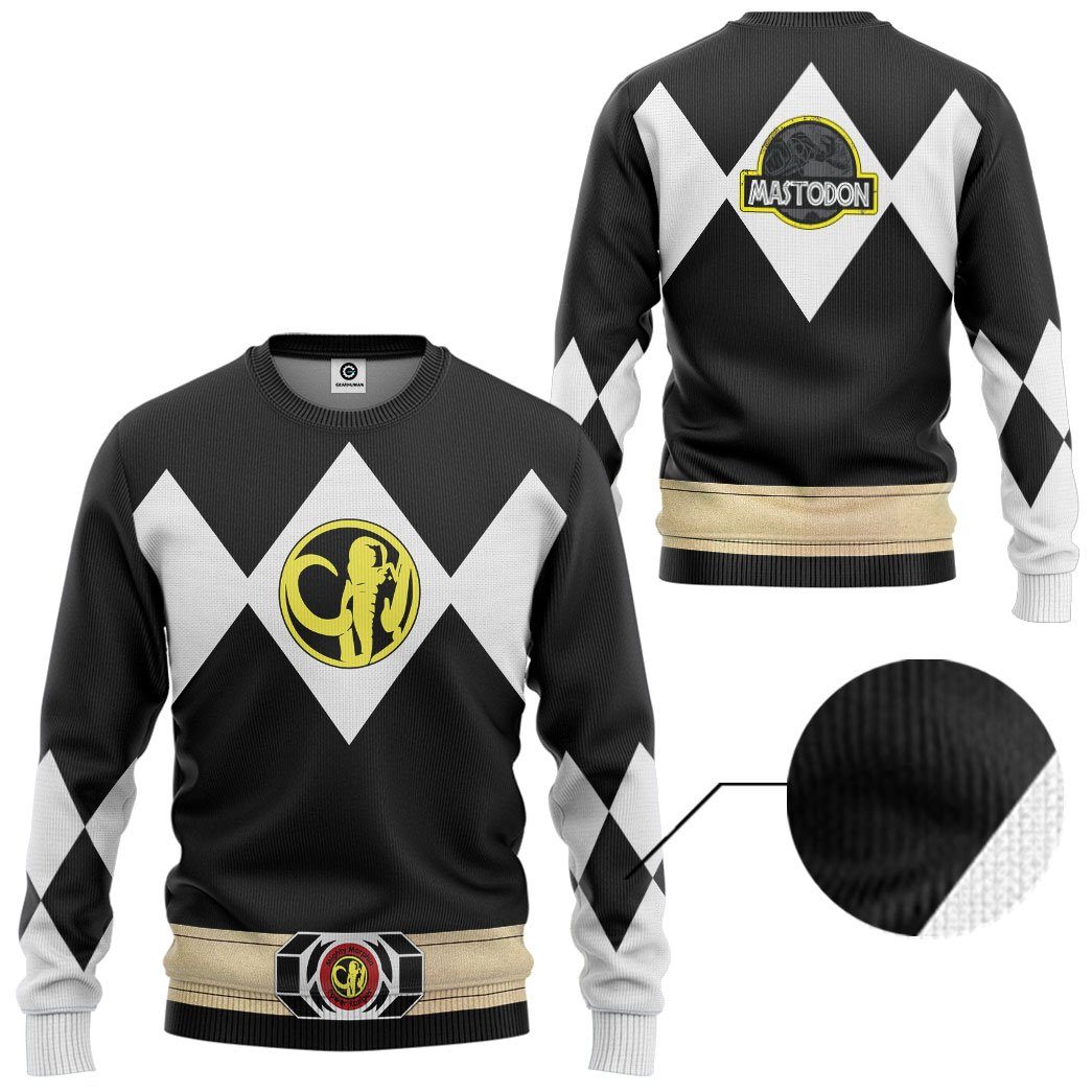 Personalized Mastadons Black Power Rangers Baseball Jersey - AnimeBape