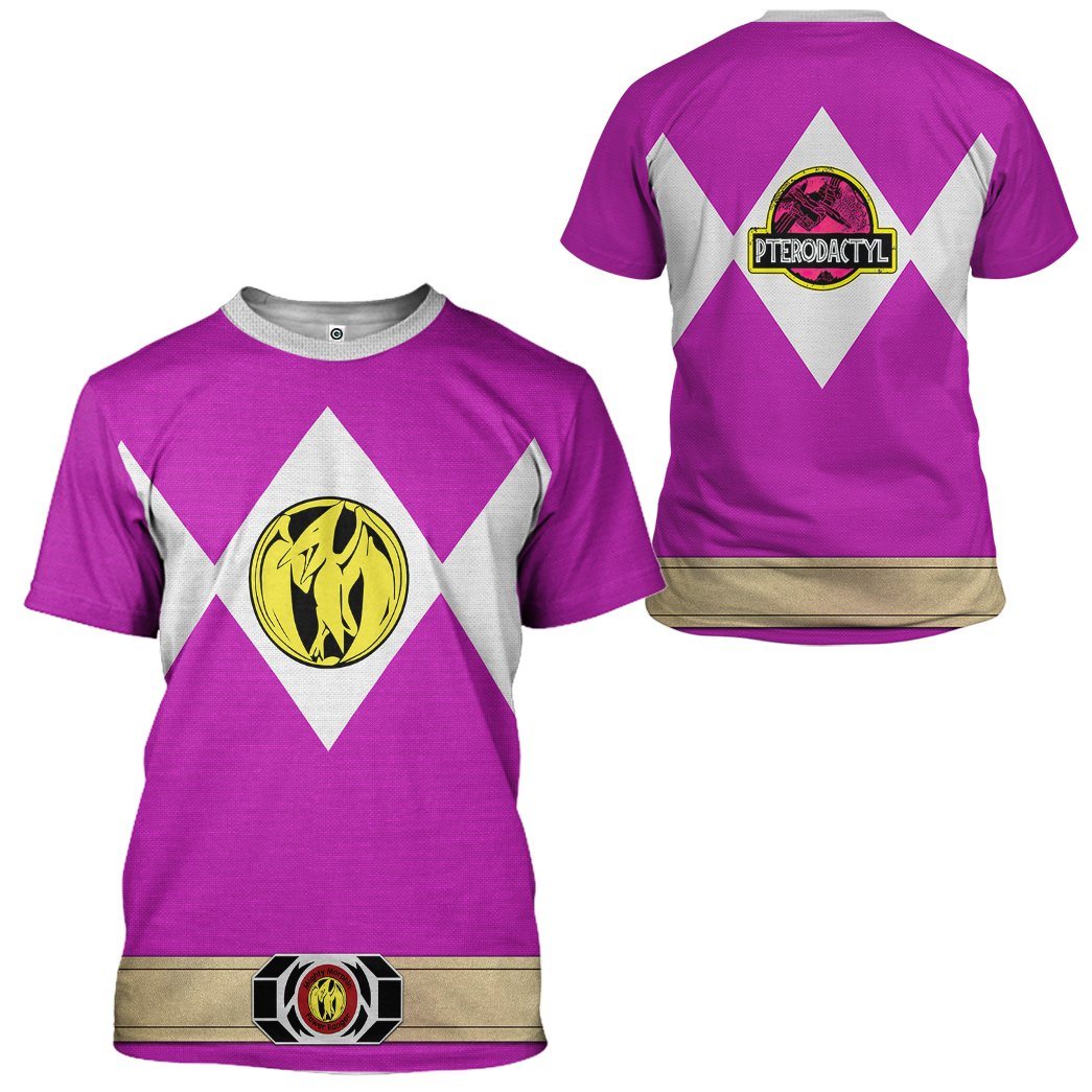 Gearhuman 3D Mighty Morphin Power Ranger Pink Tshirt Hoodie Apparel GK190116 3D Apparel 