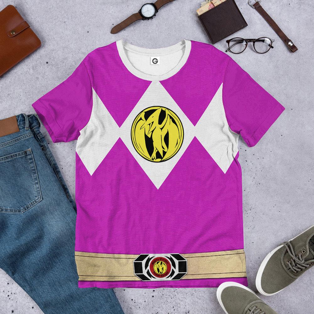 Gearhuman 3D Mighty Morphin Power Ranger Pink Tshirt Hoodie Apparel GK190116 3D Apparel 