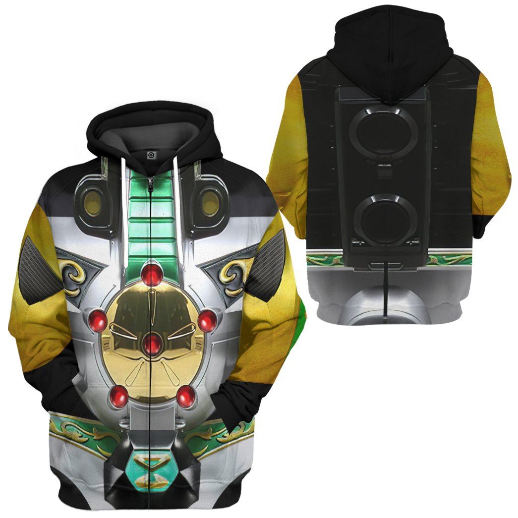 Gearhuman 3D Mighty Morphin Power Rangers Dragonzord Custom Tshirt Hoodie Apparel GW14062111 3D Apparel 
