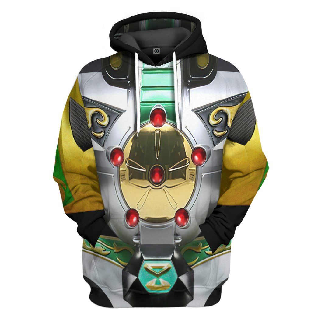 Gearhuman 3D Mighty Morphin Power Rangers Dragonzord Custom Tshirt Hoodie Apparel GW14062111 3D Apparel Hoodie S 