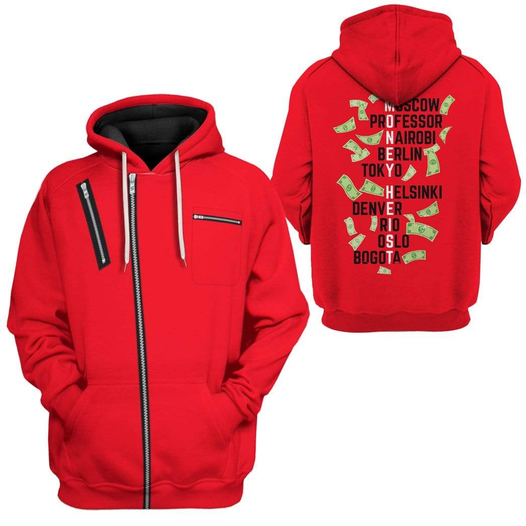 Gearhumans 3D Money Heist Suit Custom Hoodie Apparel