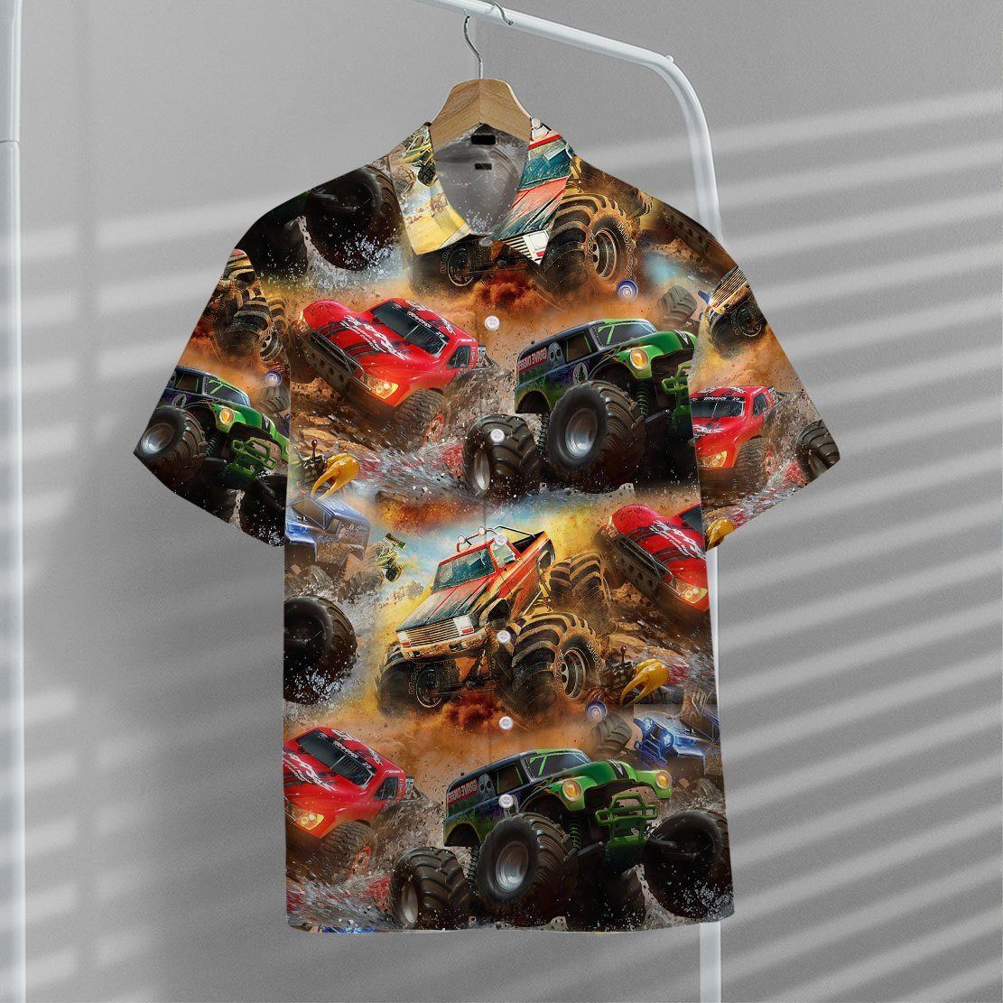 Gearhuman 3D Monster Truck Hawaii Shirt ZK1106219 Hawai Shirt 