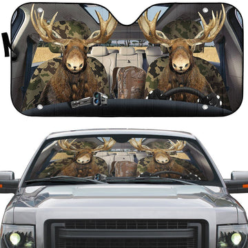 Gearhumans 3D Moose Custom Car Auto Sunshade