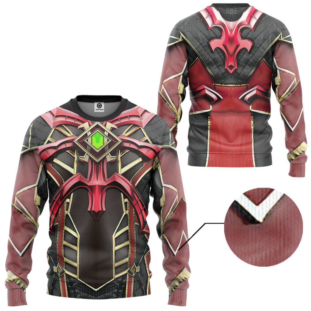 Gearhuman 3D Mortal Kombat Ermac Costume Tshirt Hoodie Apparel GK28013 3D Apparel Long Sleeve S