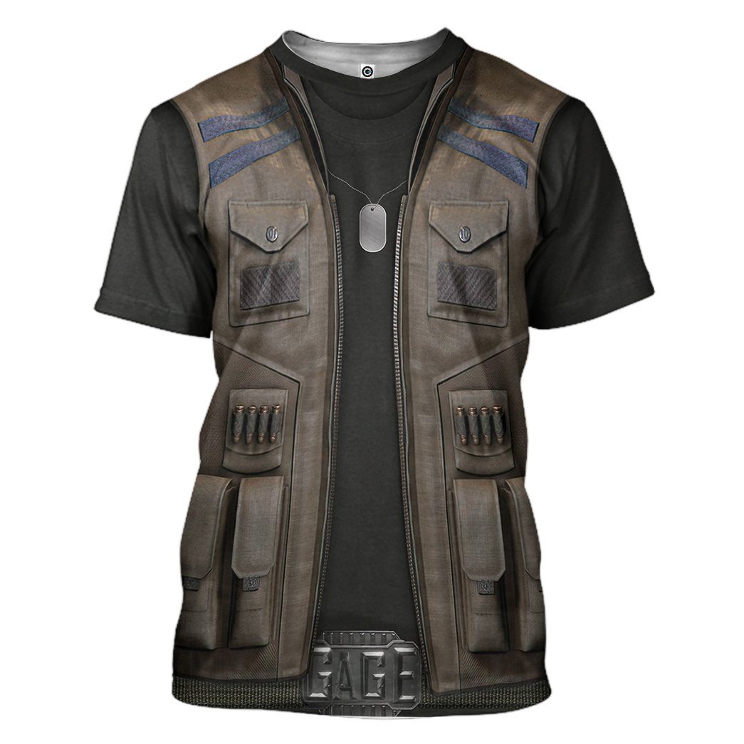 Gearhuman 3D Mortal Kombat Johnny Cage Costume Tshirt Hoodie Apparel GK28014 3D Apparel T-Shirt S