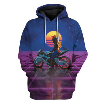 Gearhumans 3D Motor Racing Girl Custom Hoodies Apparel