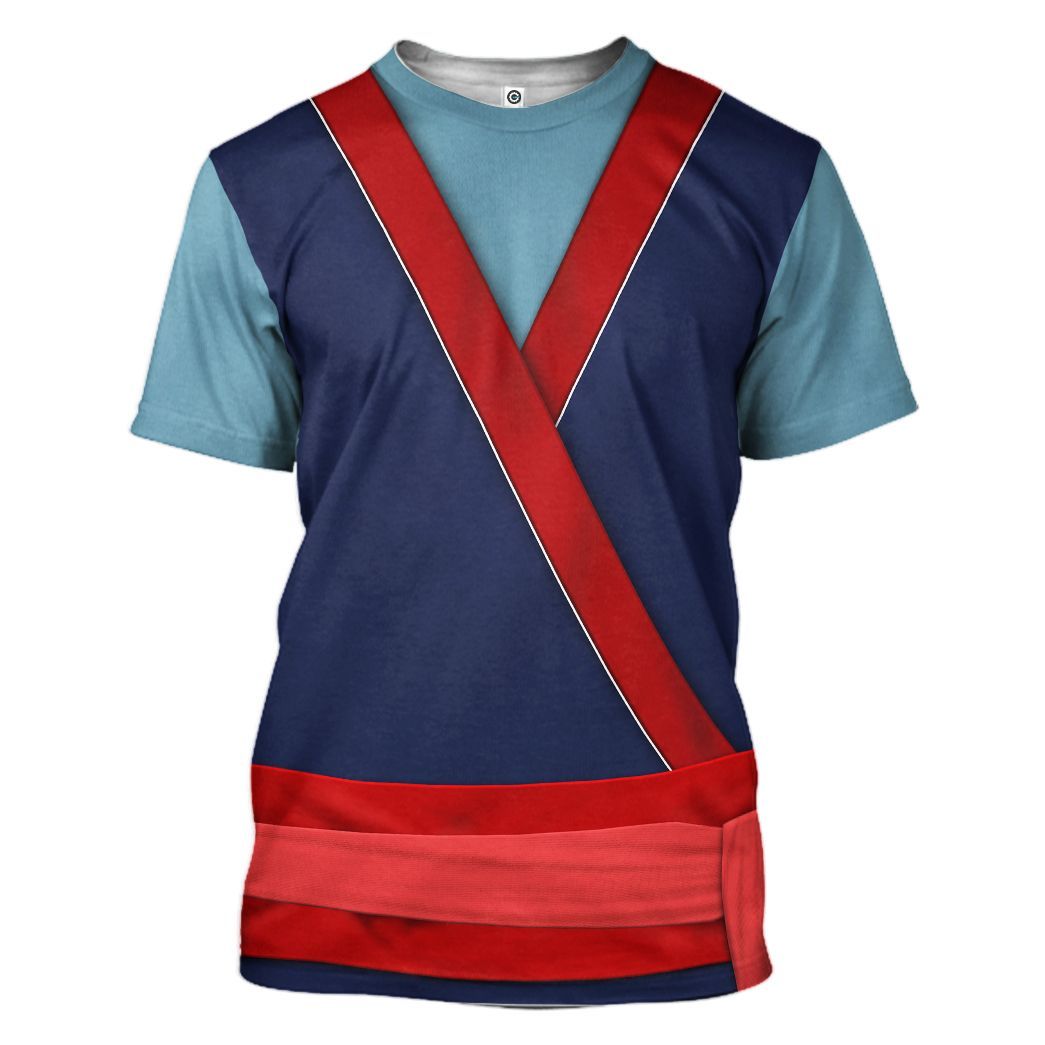 Gearhuman 3D Mulan Princess Custom Tshirt Hoodie Appreal CC24112 3D Apparel T-Shirt S 