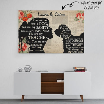 Gearhuman 3D Multipoo My Best Friend Custom Name Canvas GW260124 Canvas