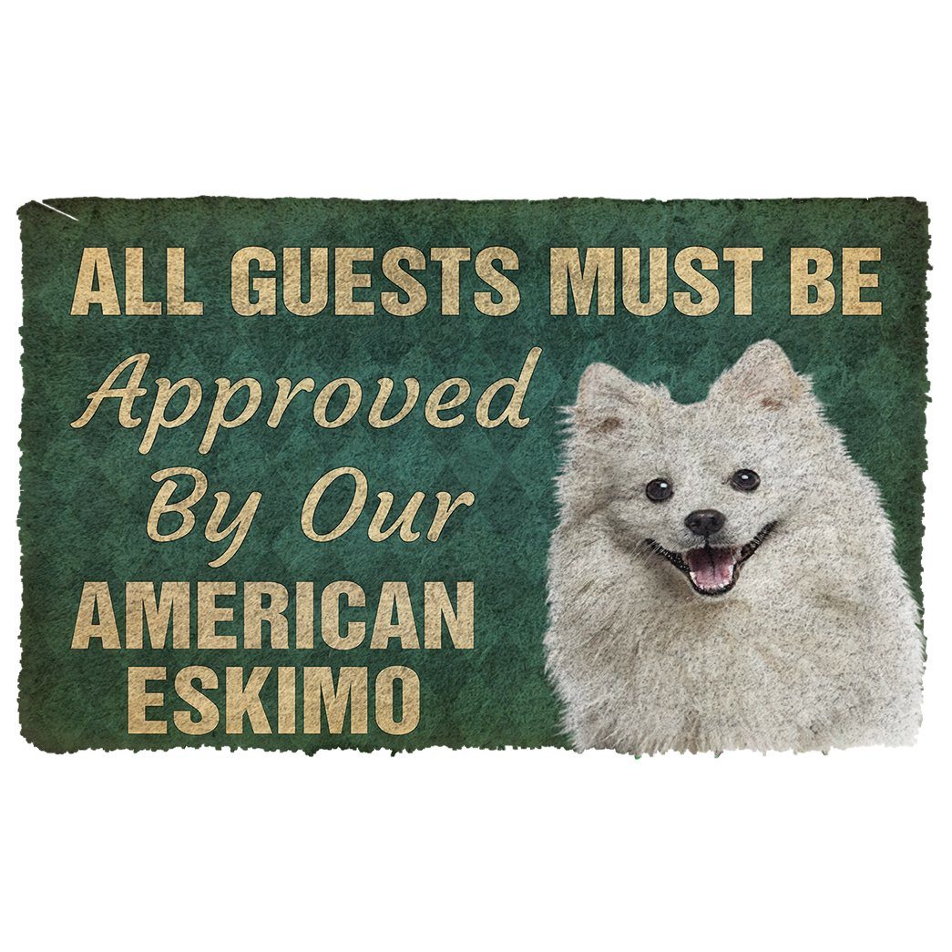 Gearhuman 3D Must Be Approved By Our American Eskimo Custom Doormat GW27015 Doormat Doormat S(15,8''x23,6'')