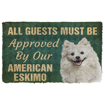 Gearhumans 3D Must Be Approved By Our American Eskimo Custom Doormat