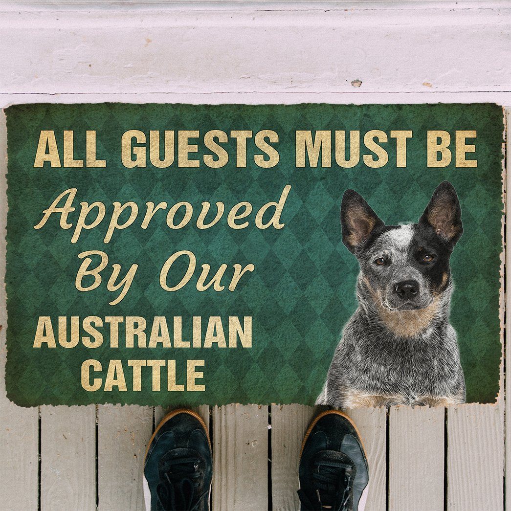 Gearhuman 3D Must Be Approved By Our Australian Cattle Custom Doormat GW270124 Doormat