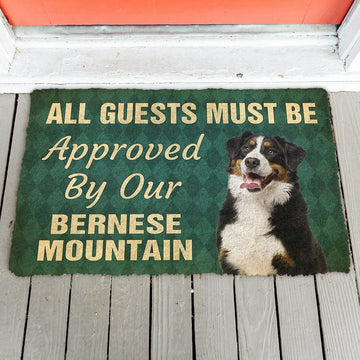 Gearhumans 3D Must Be Approved By Our Bernese Mountain Custom Doormat