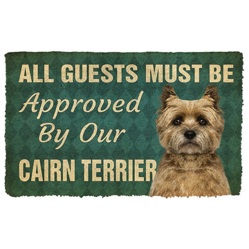 Gearhumans 3D Must Be Approved By Our Cairn Terrier Custom Doormat