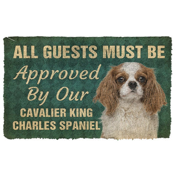 Gearhumans 3D Must Be Approved By Our Cavalier King Charles Spaniel Pinscher Custom Doormat