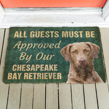 Gearhumans 3D Must Be Approved By Our Chesapeake Bay Retriever Custom Doormat