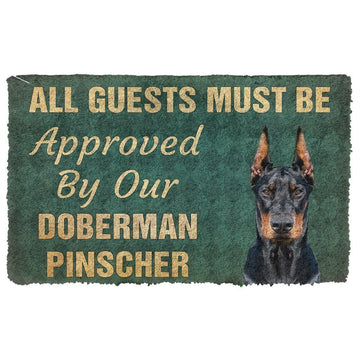 Gearhuman 3D Must Be Approved By Our Doberman Pinscher Custom Doormat GW270110 Doormat Doormat S(15,8''x23,6'')