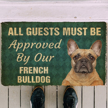 Gearhumans 3D Must Be Approved By Our French Bulldog Custom Doormat