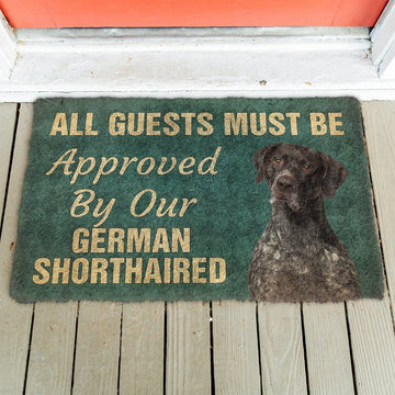 Gearhumans 3D Must Be Approved By Our German Shorthaired Pinscher Custom Doormat