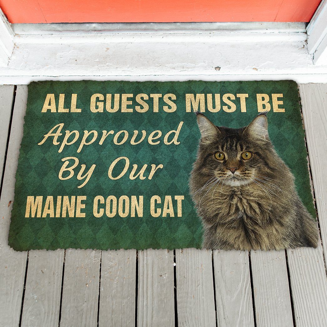Gearhuman 3D Must Be Approved By Our Maine Coon Cat Custom Doormat GW29013 Doormat