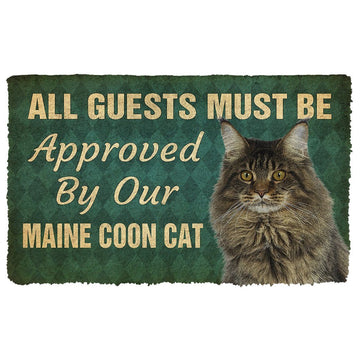 Gearhuman 3D Must Be Approved By Our Maine Coon Cat Custom Doormat GW29013 Doormat Doormat S(15,8''x23,6'')