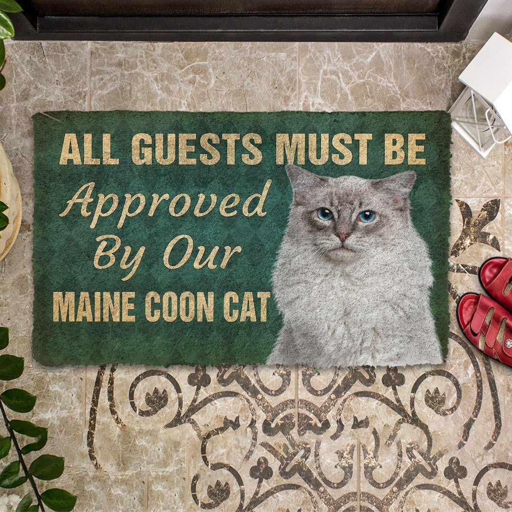 Gearhuman 3D Must Be Approved By Our Maine Coon Cat Custom Doormat GW29014 Doormat