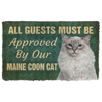 Gearhuman 3D Must Be Approved By Our Maine Coon Cat Custom Doormat GW29014 Doormat Doormat S(15,8''x23,6'')