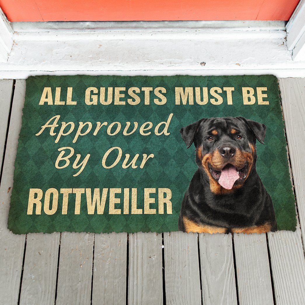Gearhuman 3D Must Be Approved By Our Rottweiler Custom Doormat GW270117 Doormat