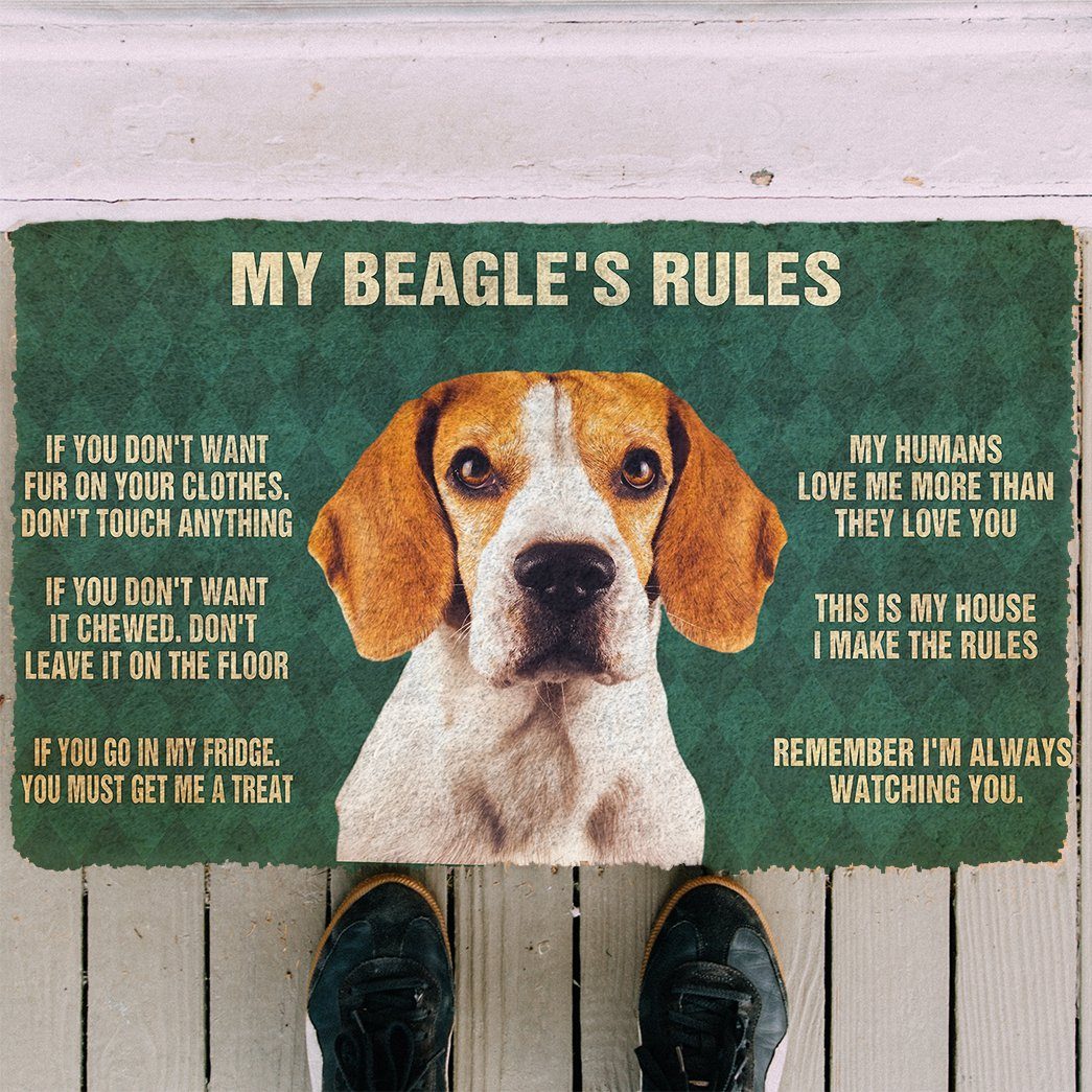 Gearhuman 3D My Beagle's Rules Doormat GK280131 Doormat