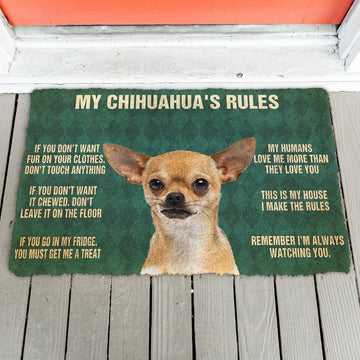 Gearhuman 3D My Chihuahua's Rules Doormat GK280126 Doormat