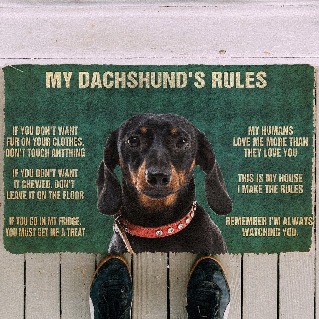 Gearhuman 3D My Dachshund's Rules Doormat GK280132 Doormat