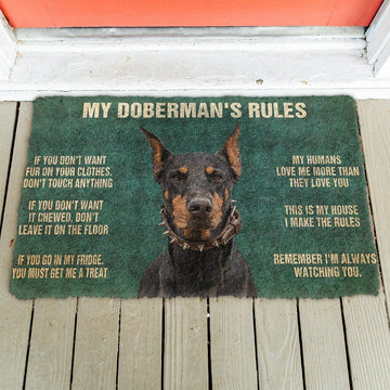Gearhuman 3D My Doberman's Rules Doormat GK280139 Doormat